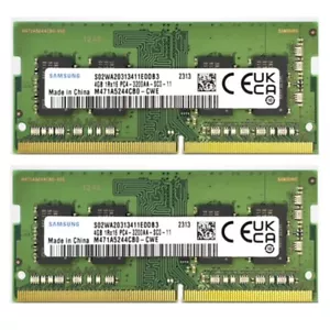 Samsung 8GB (2X 4GB ) DDR4 3200MHz PC4-25600 SODIMM Memory Ram M471A5244CB0-CWE - Picture 1 of 5