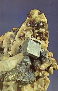 Postcard KS: Galena Crystal & Ruby Zinc Crystals, Galena, Kansas - Picture 1 of 2