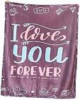  I Love You Blanket Best Valentine's Day Gifts for 60"x50" Love You Forever