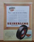 1945 magazine ad for Seiberling Tires - A Name you can trust in Rubber, WW2 ad
