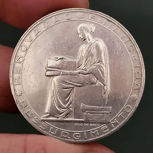 PORTUGAL 1953 SILVER COIN 20$00 20 ESCUDOS Finantial Renovation #2 - Picture 1 of 2