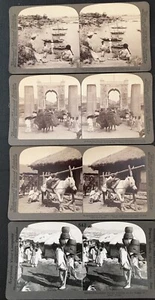4 Original Corea Stereoview 1904 Han River Yongsan-Independence Arch-Blacksmith - Imagen 1 de 3