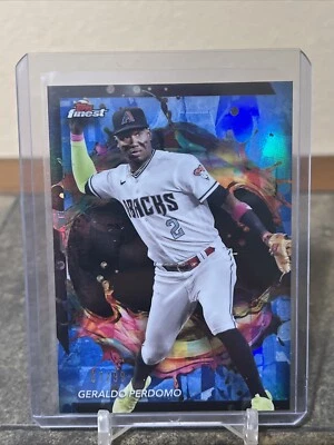 2024 Topps Finest #217 Geraldo Perdomo RARE Blue Refractor SP #’d 67/99 - Image 1 of 2