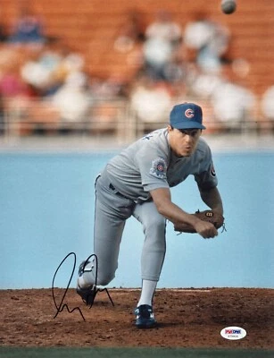 MAD DOG!!! Greg Maddux BRAVES HOF 14 Signed CHICAGO CUBS 11x14 Photo #1 PSA/DNA - Image 1 of 2