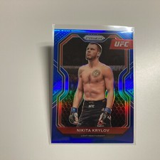 Nikita Krylov 2021 Panini Prizm UFC Blue Refractor Card 192/199 #49