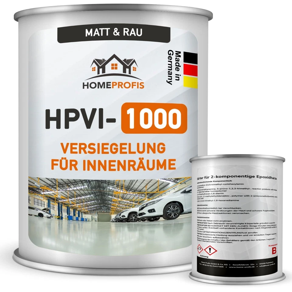 ✳️ HPVI-1000 Epoxidharz Innen Versiegelung matt Kopfversiegelung Topcoat Garage - Bild 1 von 1