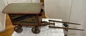 Antiker Pferdeanhänger DEG für Land & Eisenbahn Möbeltransport um 1910 - Bild 1 von 12
