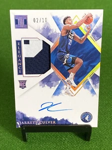 2019-20 Jarrett Culver Rookie RC 🔥 # Patch Rpa #’d /10 Auto 🔥 Timberwolves - Picture 1 of 3