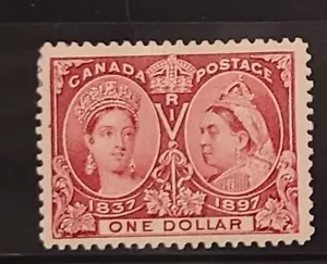 UN #61 1$ Lake QV Jubilee VF MInt LHR Good Gum, Lovely Color Great Classic Stamp - Picture 1 of 4