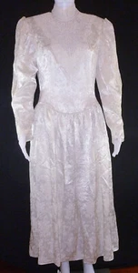 Scott McClintock Vintage Ivory Victorian Lace Long Sleeve Wedding Dress Size 12 - Picture 1 of 4