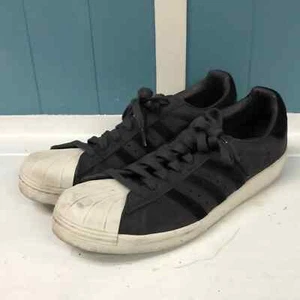 Adidas Black Suede White Shell Tops mens size 12 - Picture 1 of 7