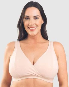 Royce Lingerie Mia Crossover Organic Cotton Lounge & Sleep Bra - Foto 1 di 8