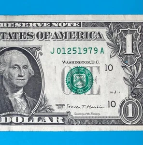 January 25, 1979 (J 01251979 A) BIRTHDAY Note $1 One Dollar Bill - Picture 1 of 4