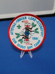 Boy Scout Cub Scout ATTOYAG Indian Lore Storfort Day Camp 1991 - Foto 1 di 2