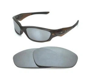 NEW POLARIZED CUSTOM SILVER ICE LENS FOR OAKLEY STRAIGHT JACKET 2007+ SUNGLASSES - Picture 1 of 5