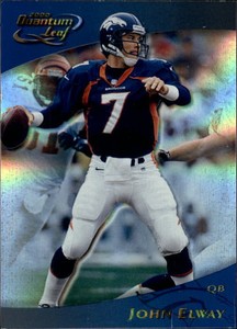 2000 Quantum Leaf Football Card #89 John Elway