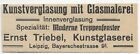 39/762 WERBUNG AUS EINER ZEITSCHRIFT 1913 KUNSTVERGLASUNG GLASMALEREI LEIPZIG