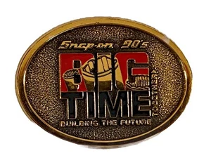 Snap-On Tools BIG TIME Brass Belt Buckle Part #SSX1479 ~ BUILDING THE FUTURE - Picture 1 of 6