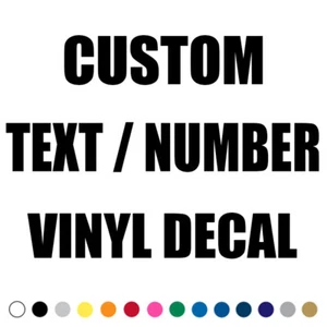 Custom Text Decal Car Truck Lettering Business Name Number Vinyl Sign Decals - Picture 1 of 8