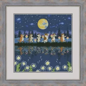 Counted Cross Stitch Kit Cat walk DIY Unprinted canvas - Picture 1 of 1