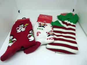 Kids Holiday Christmas Novelty Socks Size 7- 8.5 Lot of 3 NWT - Picture 1 of 3