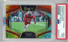 2023 Select Draft Garrett Wilson TIE-DYE PRIZM /25 SP Snapshots Insert PSA 9