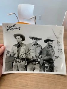JOHN 'DUSTY' KING  'Range Busters' HOLLYWOOD COWBOY ACTOR  SIGNED PHOTO Westerns - Picture 1 of 12