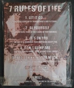 7 Rules of Life Motivational Inspirational Wall Art Poster Canvas Decor FASTSHIP - Picture 1 of 10