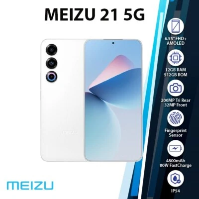 (New) MEIZU 21 5G 12GB+512GB WHITE Dual SIM Unlocked Android Mobile Phone - Image 1 of 3