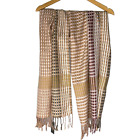 NWT Vince Camuto Long Plaid Very Soft Fringe End Scarf FLAW