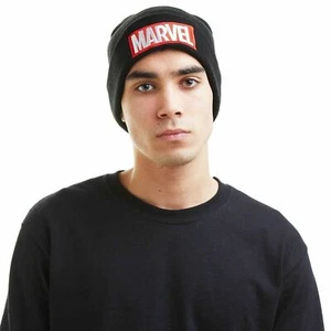 Official Marvel Mens Logo Beanie Hat Black Mens One Size S - XXL - Picture 1 of 3