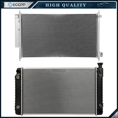 Kit de refrigeración de radiador y condensador de CA de aluminio para GMC P3500 1996-1997 Foto 1 de 4