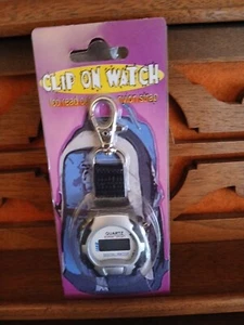 Vintage Clip on Watch 1990s Back Pack Clip On New In Original Package - Picture 1 of 5