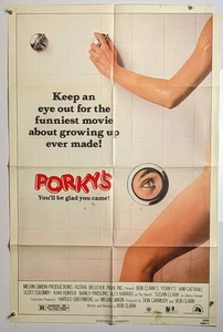 Póster de comedia original vintage de la película Dan Monahan, Mark Herrier "Porky`s" 27x41 - Imagen 1 de 1