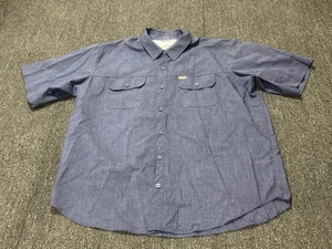 Orvis Tech Hemd XXL 2XL blau leicht Outdoor Knopfleiste Kurzarm Herren - Bild 1 von 8