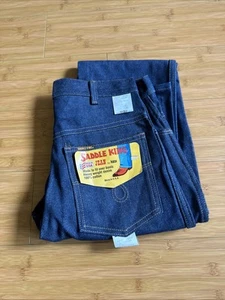 Saddle King Jean 30561 pesante denim scuro made in USA taglia W30 L36, irregolare  - Foto 1 di 7