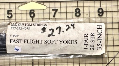 J & D Custom Strings  #3506 Fast Flight Soft Yokes 35” Inch 20 Strand 1-pair 010 - Image 1 of 3