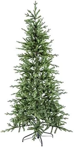 Albero Di Natale Monte Rosa Artificiale Slim Verde 625 Rami Con Supporto in Meta - Foto 1 di 12