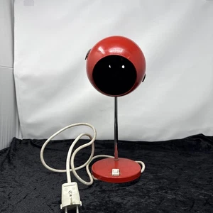 Lampada da tavolo C605 vintage anni 70 space age rossa retrò non testata - Foto 1 di 21