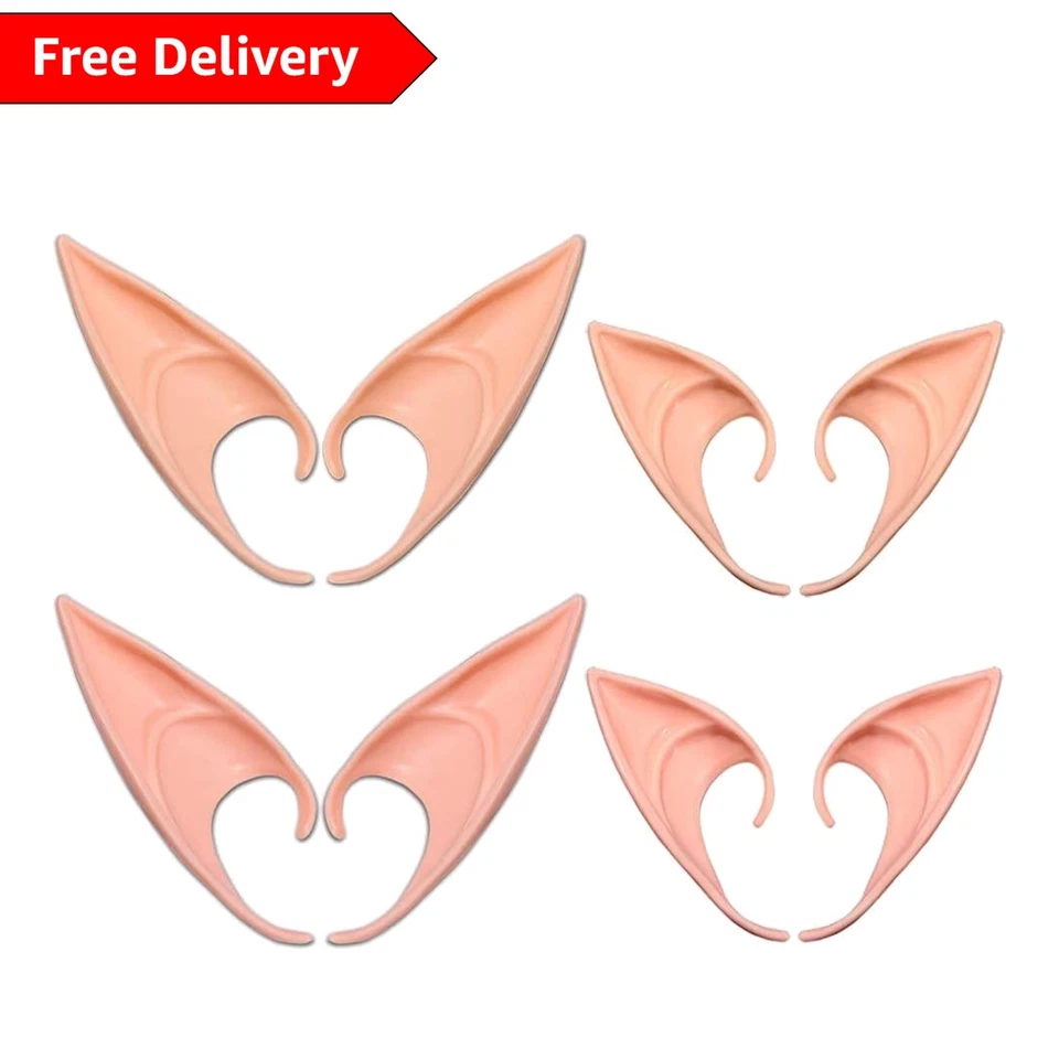 Reusable Latex Elf Ears - Perfect for Halloween, Christmas, and Cosplay Events - Image 1 of 4