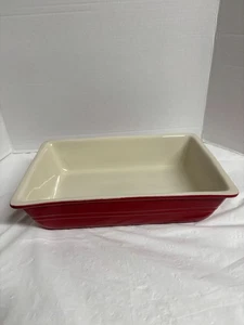Pier One Red Rooster Ovenware Stoneware Baker 12 x 8 - Picture 1 of 10