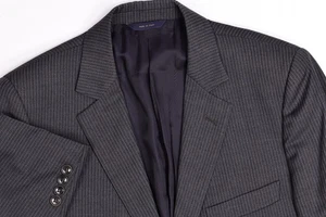 Brooks Brothers 1818 Fitzgerald Gray Stripe Wool Blazer Jacket 42 L - Picture 1 of 13