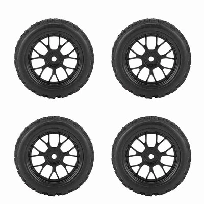 (Schwarz) 4pcs Set Racing Off Road Fahrzeug Reifen Gummireifen Rad Rand Für FS - Bild 1 von 4
