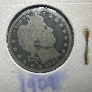 1909-P Barber Quarter 90% Silber Good G Philadelphia Free Shipping! - Bild 1 von 2