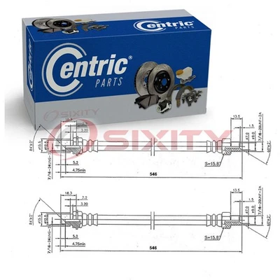 2 pc Centric Rear Brake Hydraulic Hoses for 1975-1977 Ford F-500 Hoses Pipes rq - Image 1 of 4