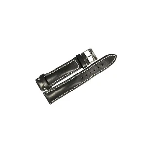 Breitling 18-16mm 414X Black Leather Strap for Watch 18-16 115 - Picture 1 of 3