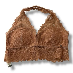 Lucky Brand Neckholder Spitzen Bralette hellbraun XL - Bild 1 von 6