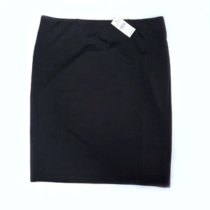NUEVO CON ETIQUETAS LOFT Falda Lápiz Talla Mediana Negra Elastizada Tejida Pull-On Carrera Oficina - Imagen 1 de 4