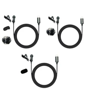 USB C Clip On Microphone Omnidirectional Condenser Lapel Mic For Video Recording - Bild 1 von 21