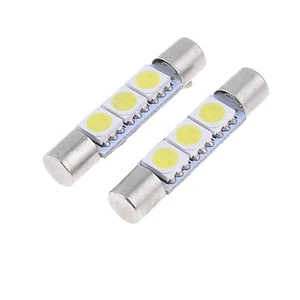 2x Bombilla Coche 31mm 1.25" 5050 3-SMD LED Festoon Fusible Luz Bóveda Lámpara - Bild 1 von 1